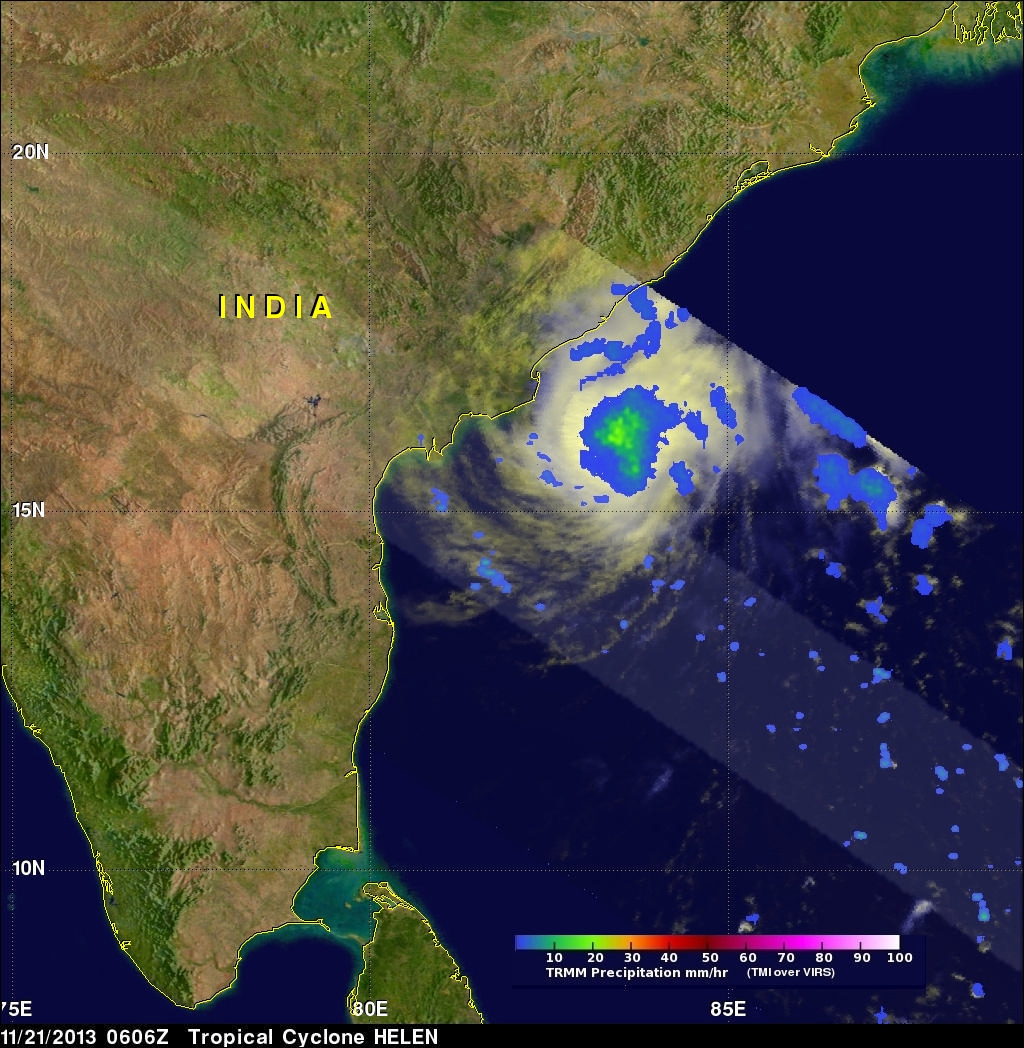 Tropical cyclone Helen hits India