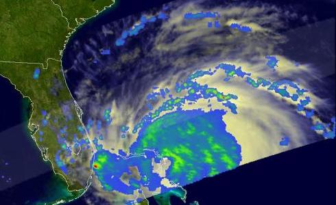 Hurricane Irene approaching Cape Hatteras