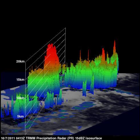 TRMM radar image of Jova