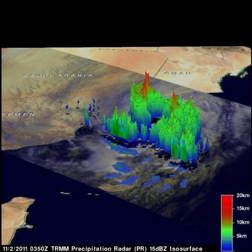 TRMM radar image of Tropical Storm Ketia