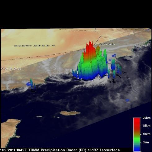 TRMM radar image of Tropical Storm Keila