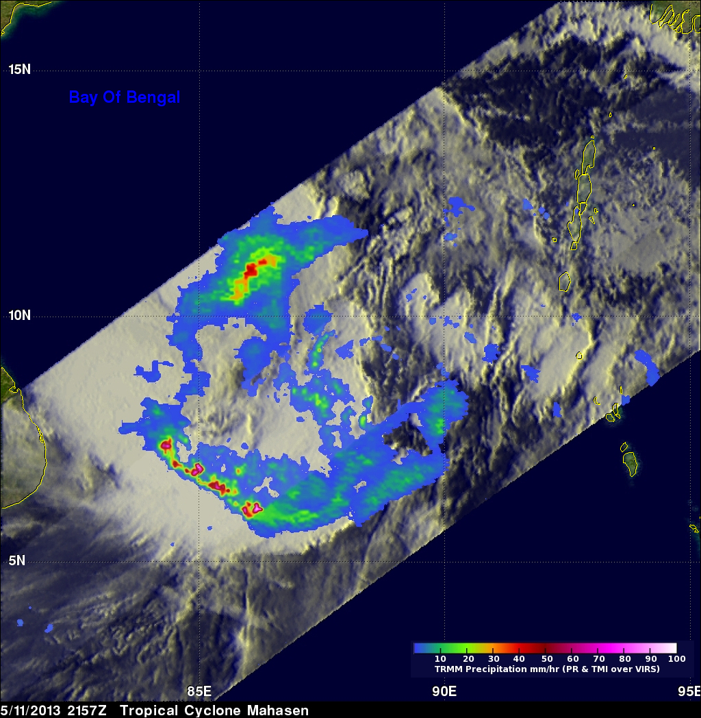 Tropical Cyclone Mahasen Moving Into The bay Of Bengal