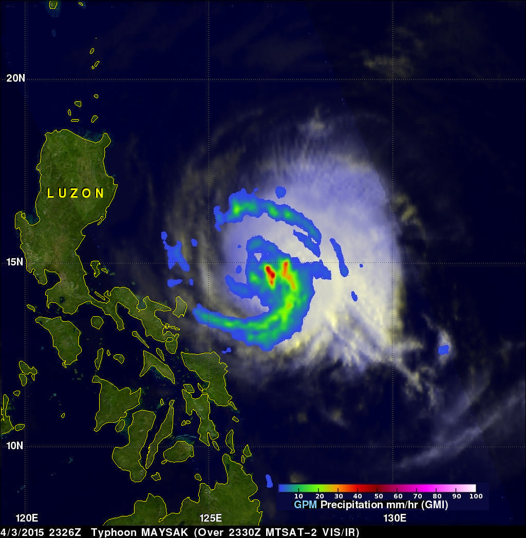 GPM Saw Deadly Maysak Approaching The Philippines 