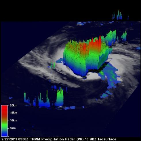 TRMM radar image of Philippe