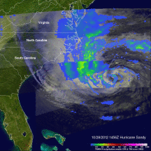 TRMM image of Sandy