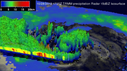 TRMM radar image of Sandy