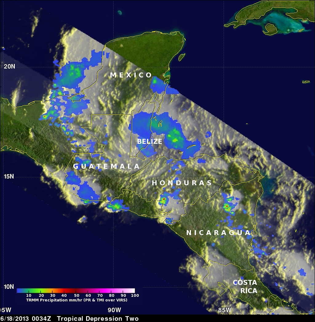 TRMM Sees Tropical Depression Two 