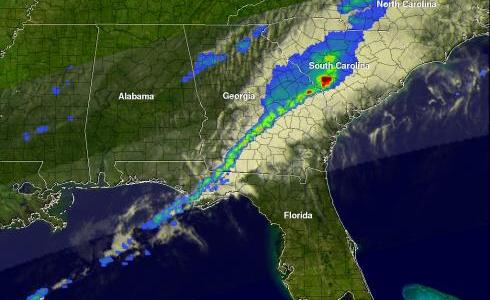 TRMM image of deadly tornados in the southeast US