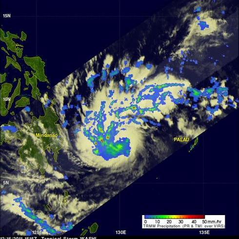 TRMM image of Tropical Storm Washi