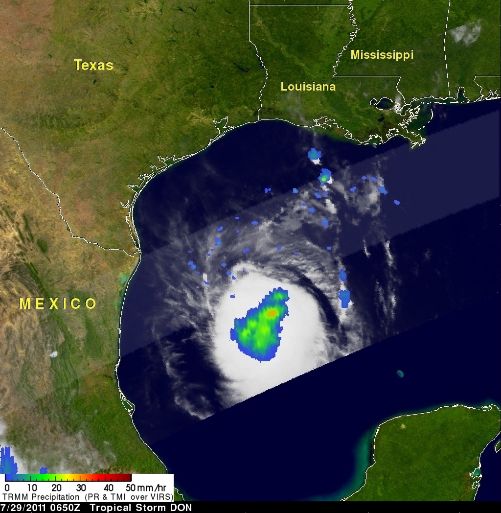 Tropical Storm Don Approaching Texas NASA Global Precipitation