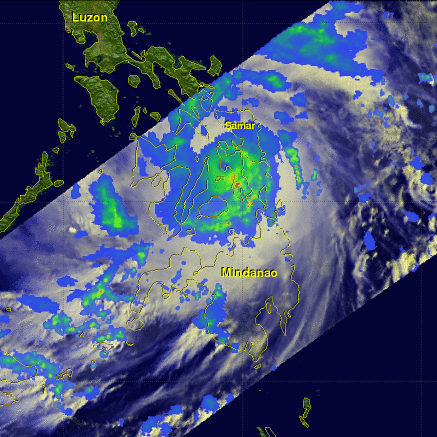 Super Typhoon Haiyan hits the Philippines - TRMM image