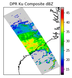 GPM radar data from snowstorm