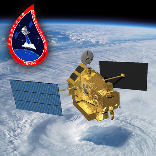 TRMM in space with logo