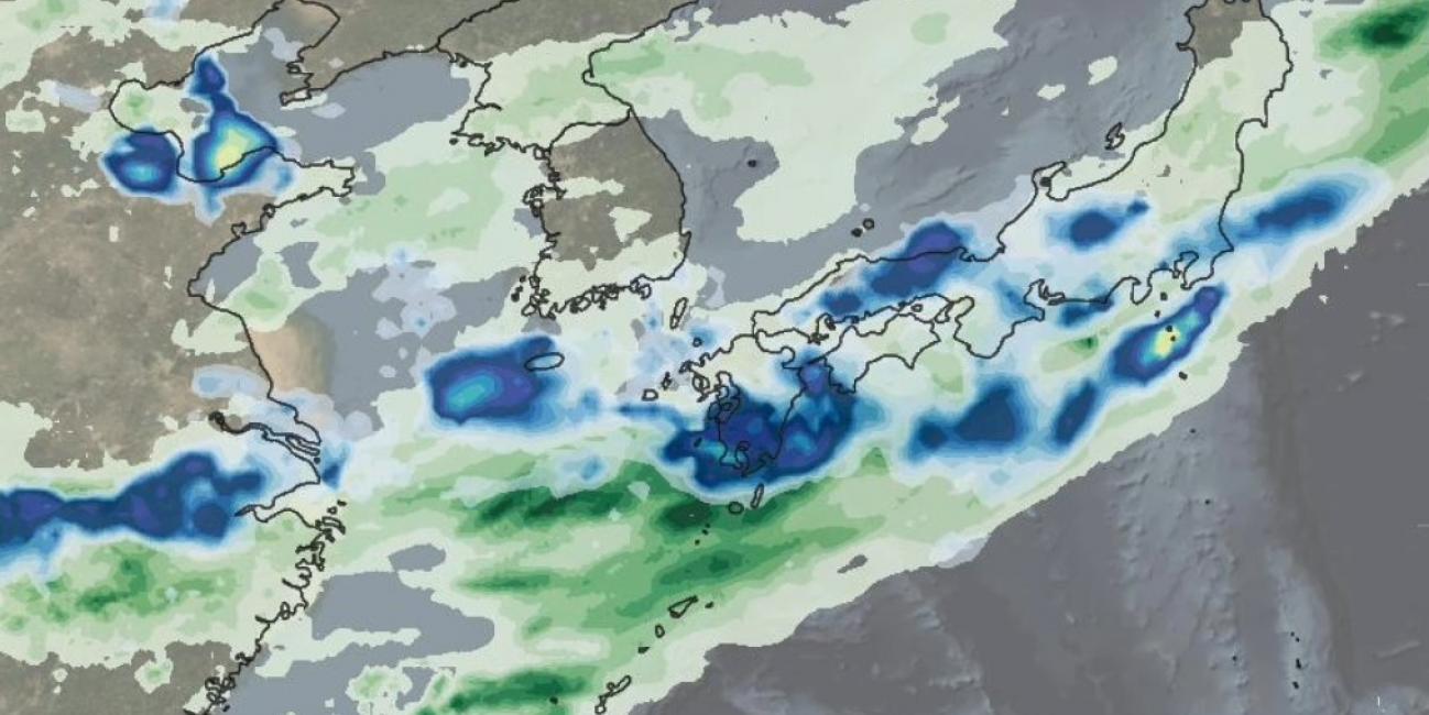 IMERG rainfall totals from Japan, June 29 - July 5, 2020