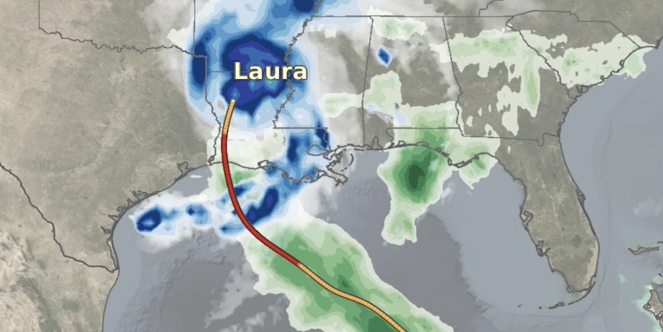 Hurricane Laura on August 27, 2020