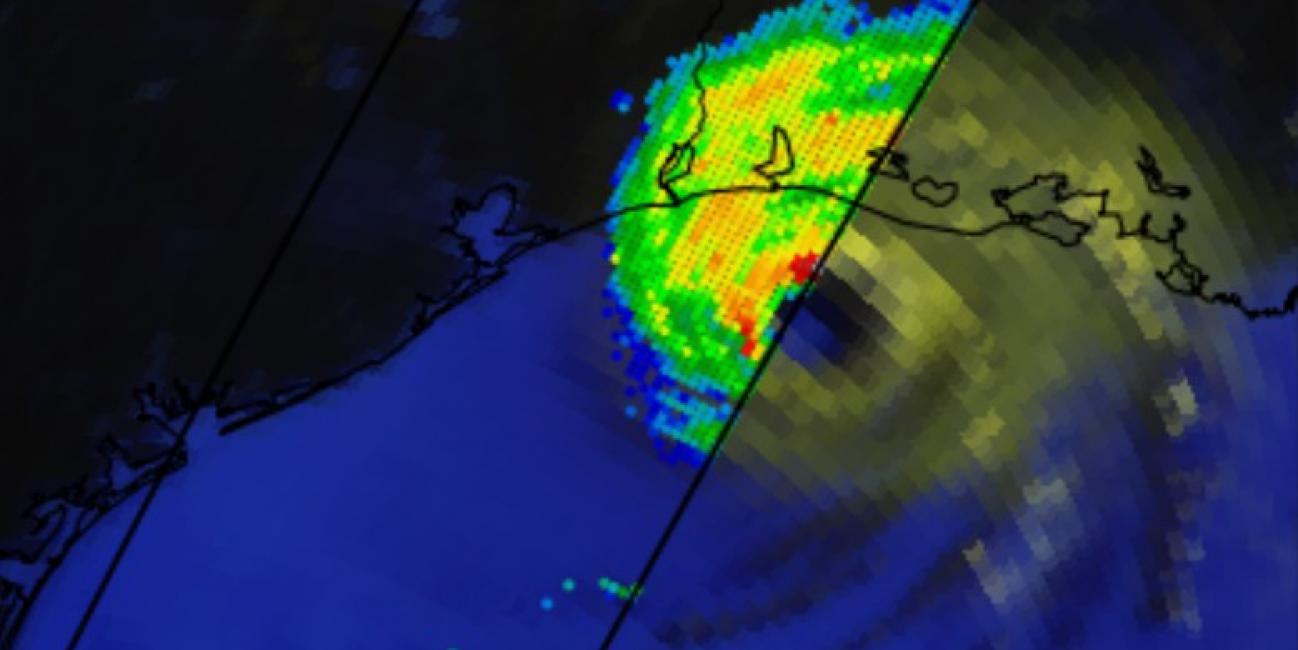 GPM Overpass of Hurricane Laura 8/26/20 10:00pm CT