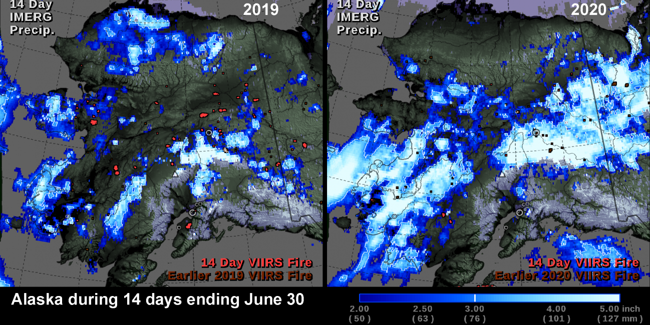 Alaska Rainfall 2019 and 2020