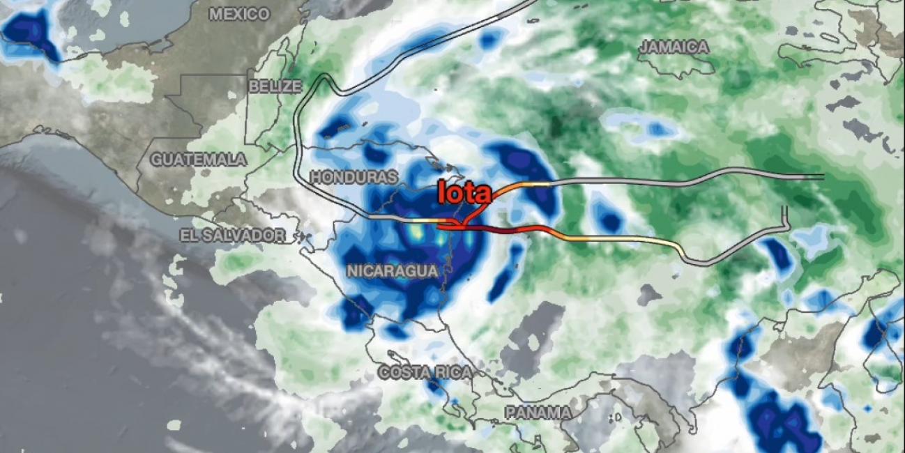 IMERG Rainfall Totals from Eta & Iota, November 1 - 18