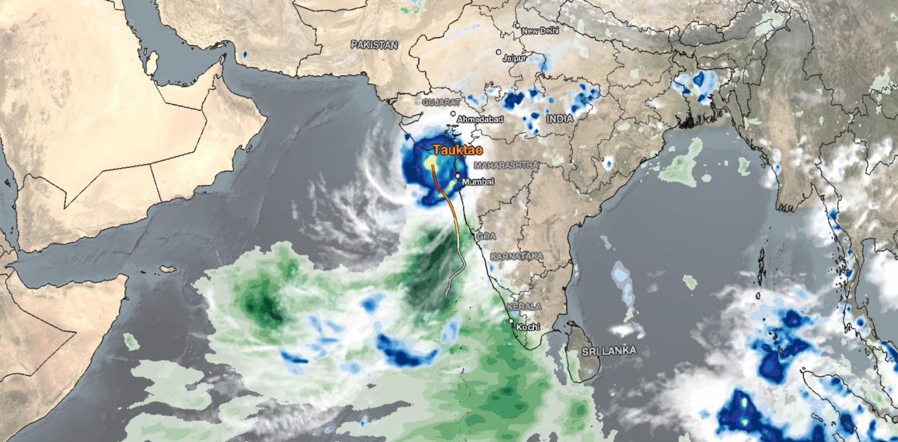 IMERG Rainfall Totals from Cyclone Tauktae