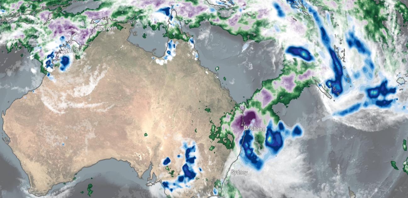 IMERG Rainfall Totals from Australian :"Rain Bomb" in March 2022