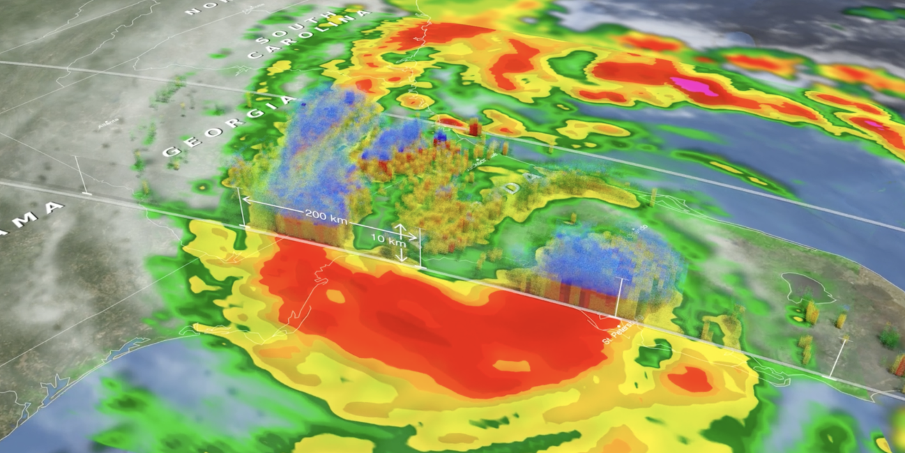 GPM overpass of tropical storm Nicole