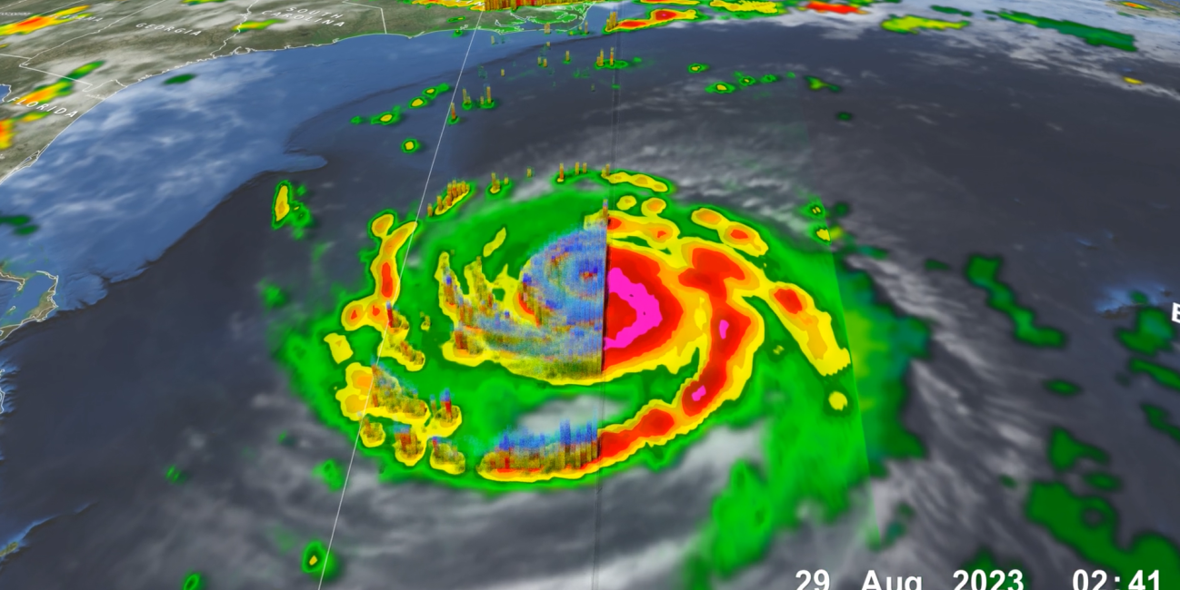 GPM Overpass of Tropical Storm Franklin on Aug. 29 2023