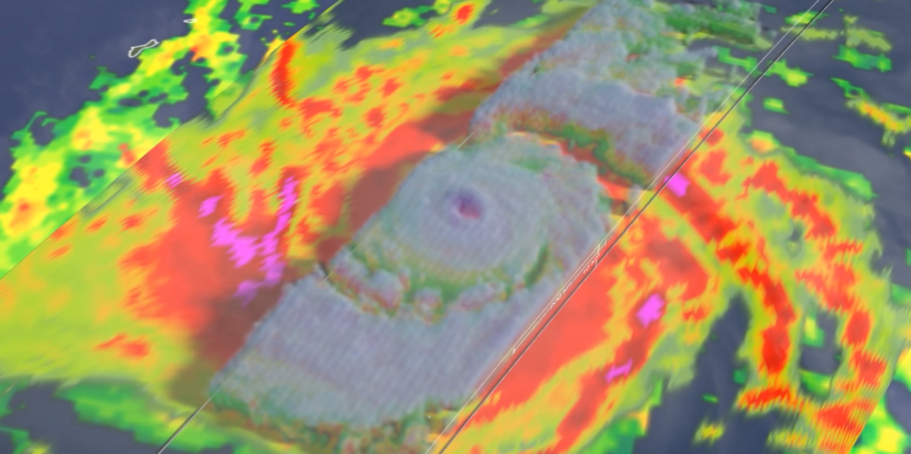 Typhoon Sinlaku GPM overpass