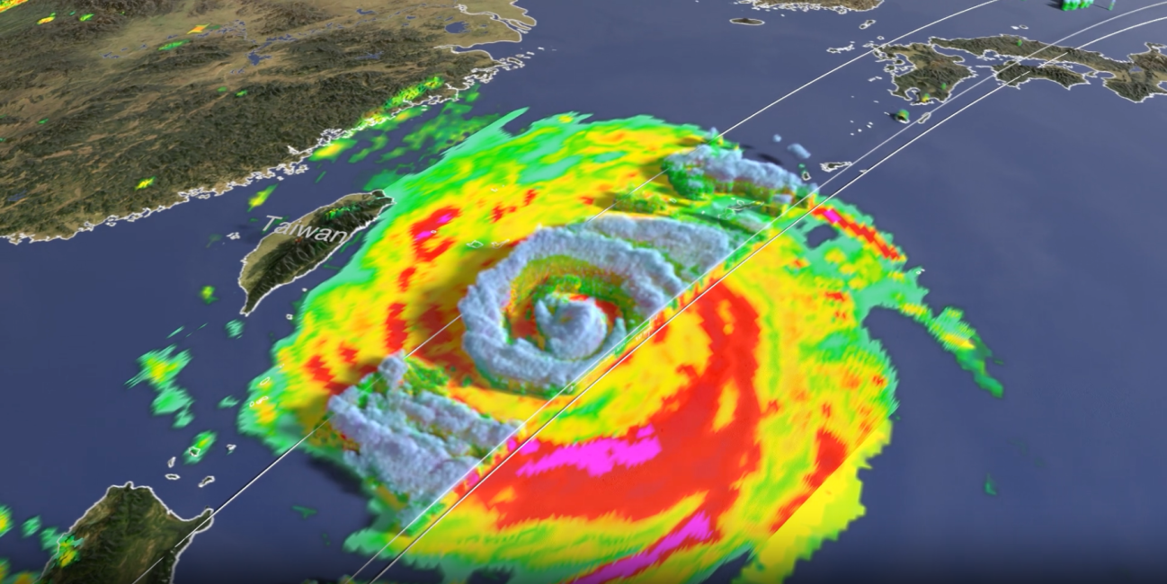 GPM overpass of Super Typhoon Bavi