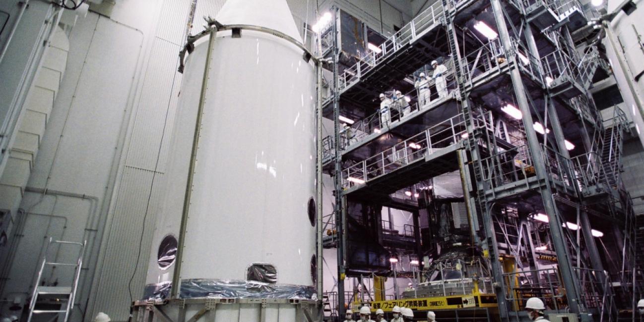 GPM Core Observatory Encapsulated into Rocket Fairing