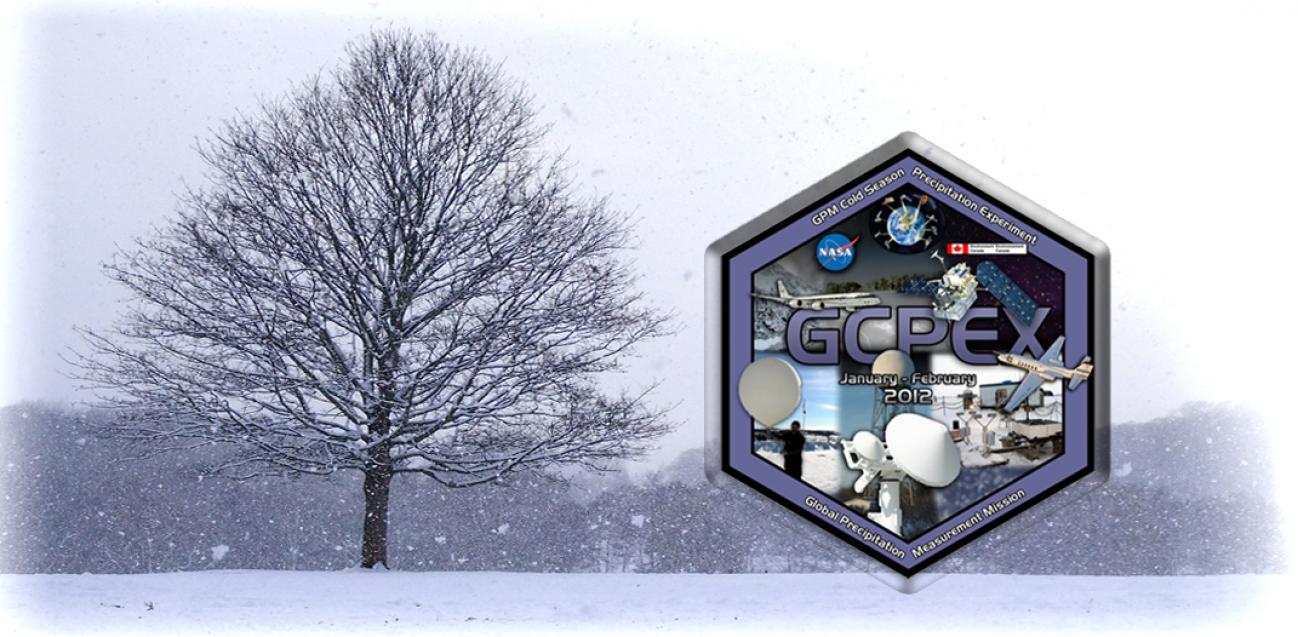 GCPEx logo on falling snow background