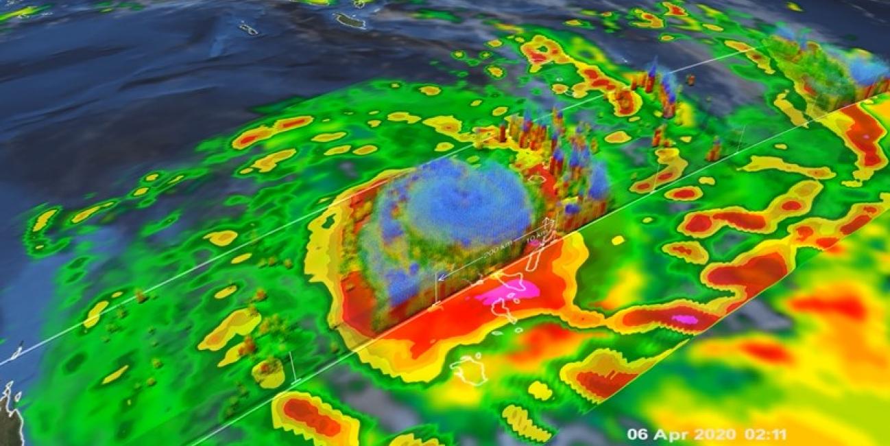 GPM Overpass of Cyclone Harold from April 6th, 2020