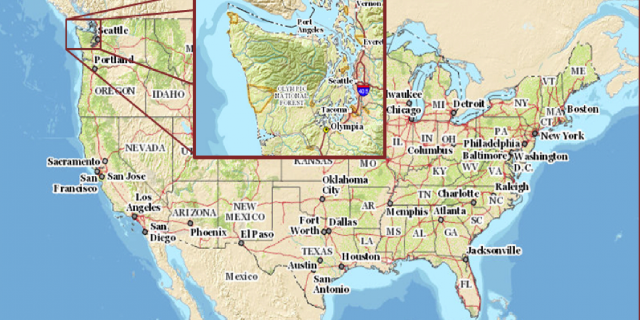 OLYMPEX Field Campaign map