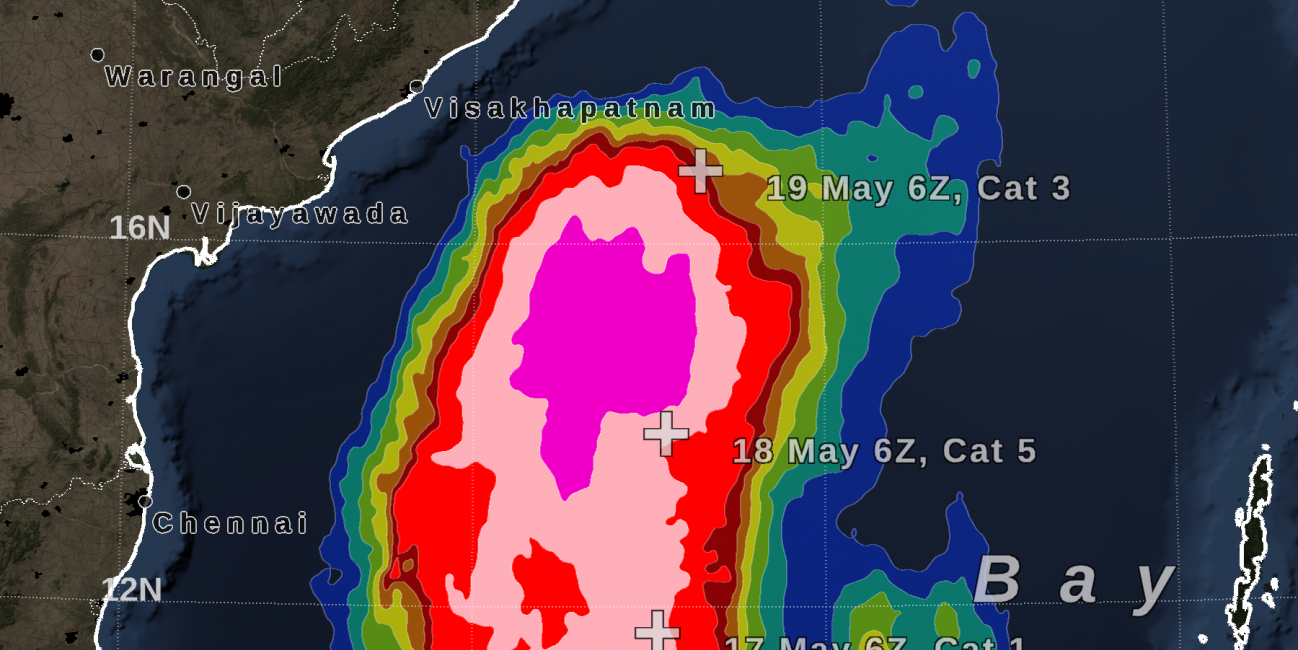 Cyclone Amphan IMERG Rainfall Totals