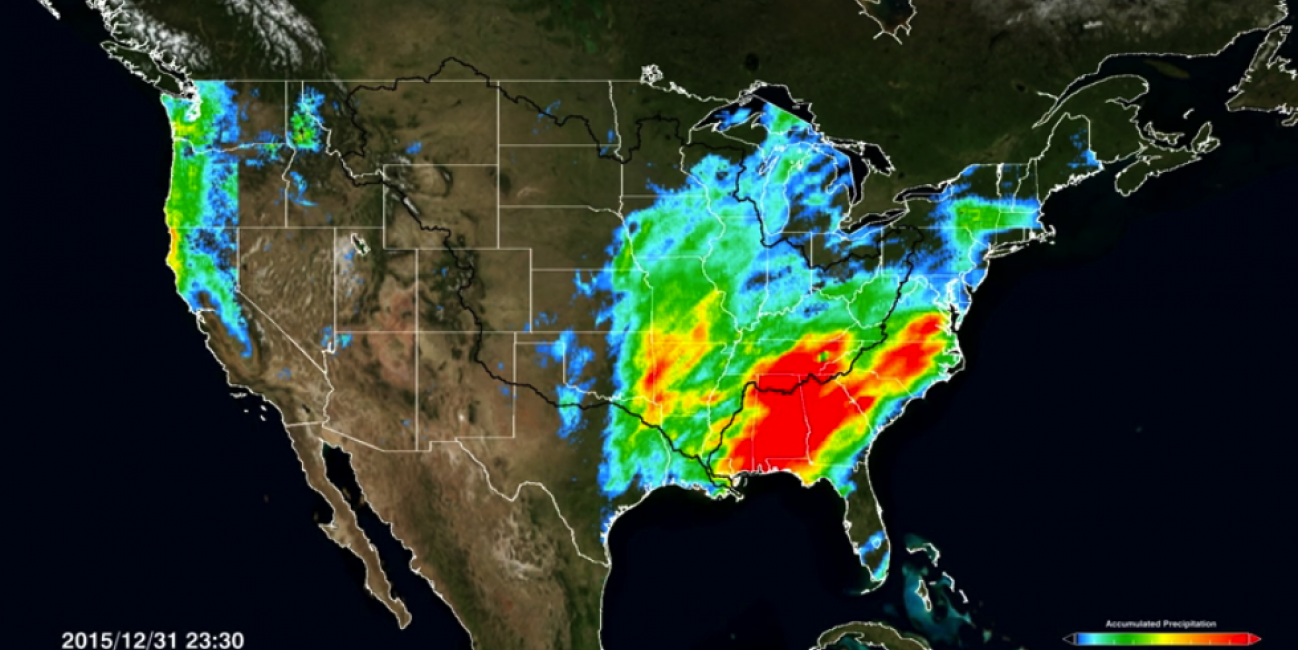 Rainfall Floods the Mississippi River