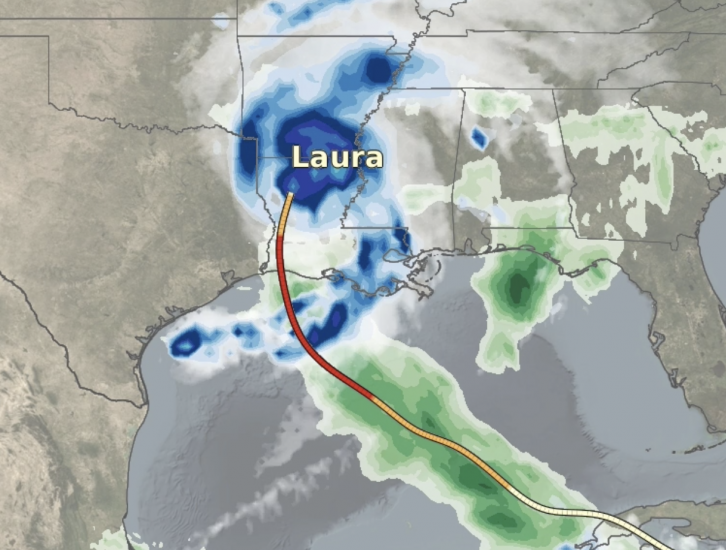 Hurricane Laura on August 27, 2020