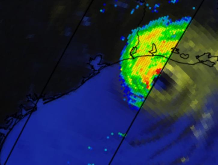 GPM Overpass of Hurricane Laura 8/26/20 10:00pm CT