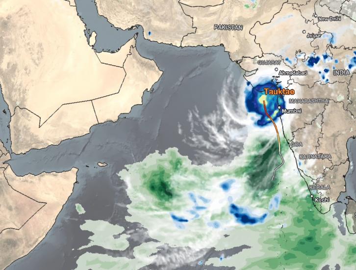 IMERG Rainfall Totals from Cyclone Tauktae