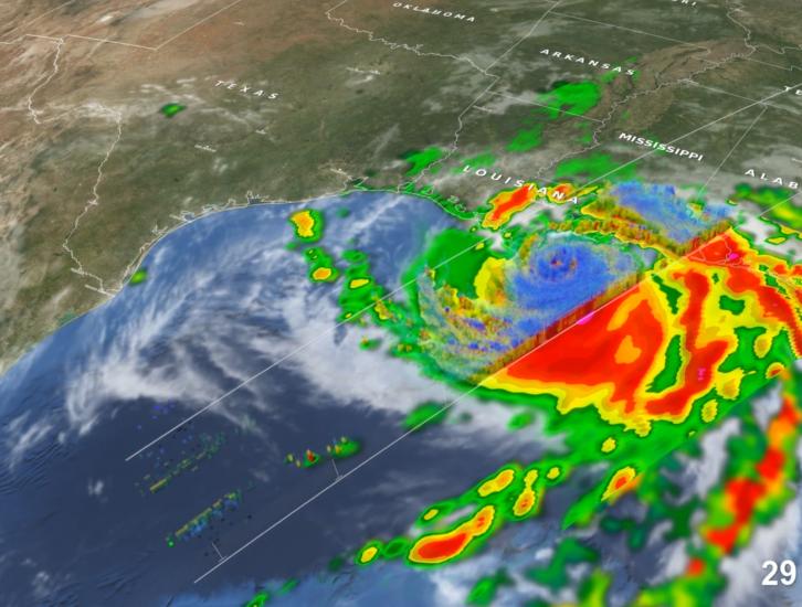 NASA/JAXA GPM Satellite Eyes Hurricane Ida Shortly Before Landfall