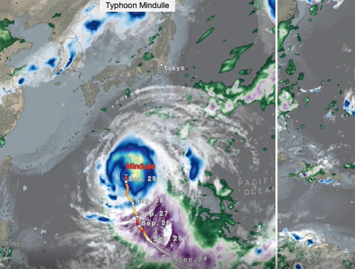 IMERG Comparison of Typhoon Mindulle and Hurricane Sam