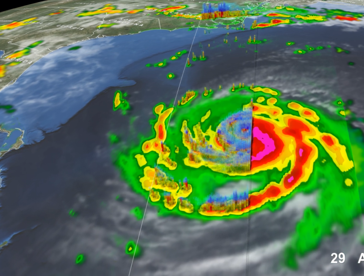 GPM Overpass of Tropical Storm Franklin on Aug. 29 2023