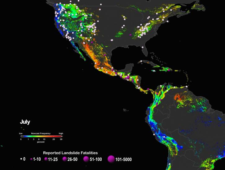 Modeling Landslide Threats in Near Realtime