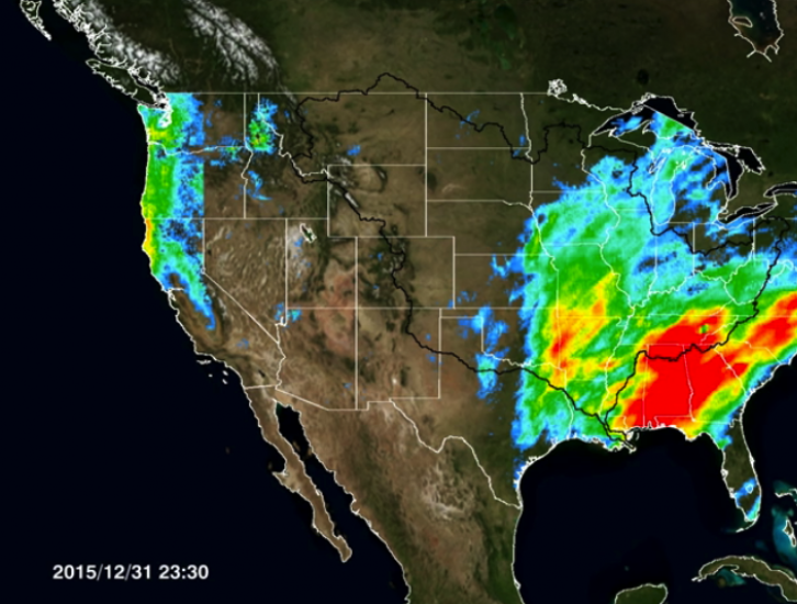 Rainfall Floods the Mississippi River