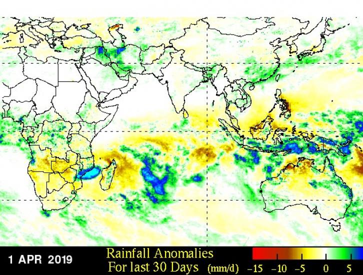 TMPA Shows El Niño Conditions in the Pacific