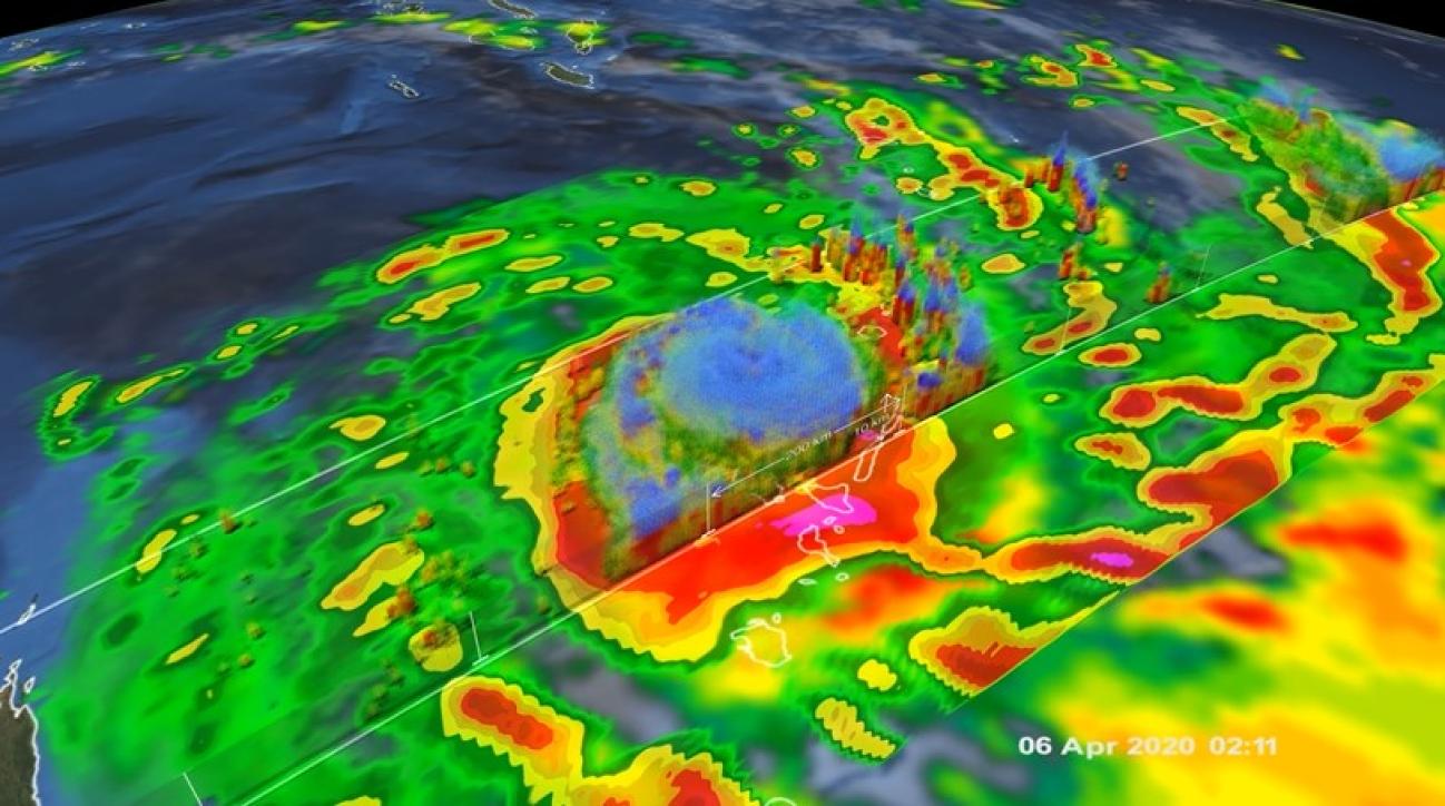 GPM Overpass of Cyclone Harold from April 6th, 2020
