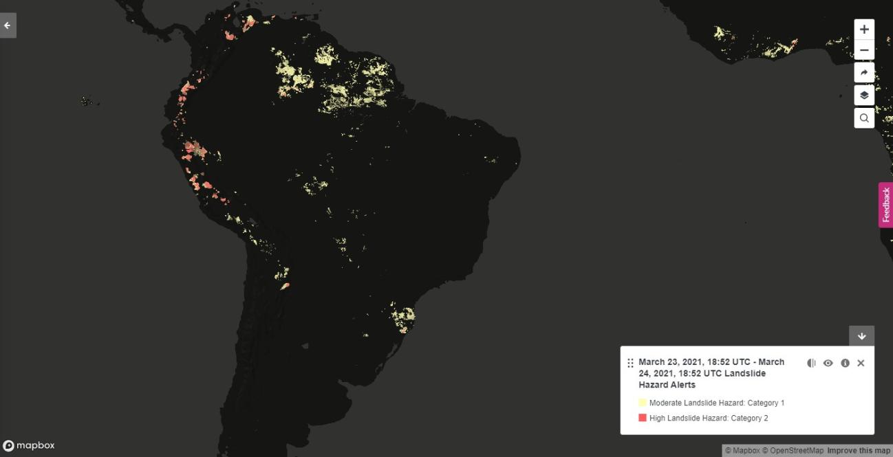 Landslide Alerts in ResourceWatch