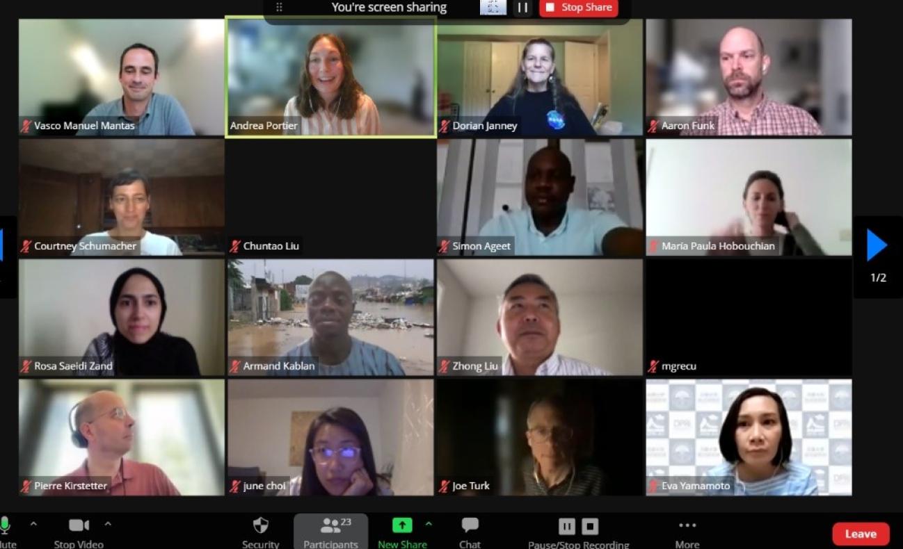 Participants in the GPM mentorship program in a video chat session.
