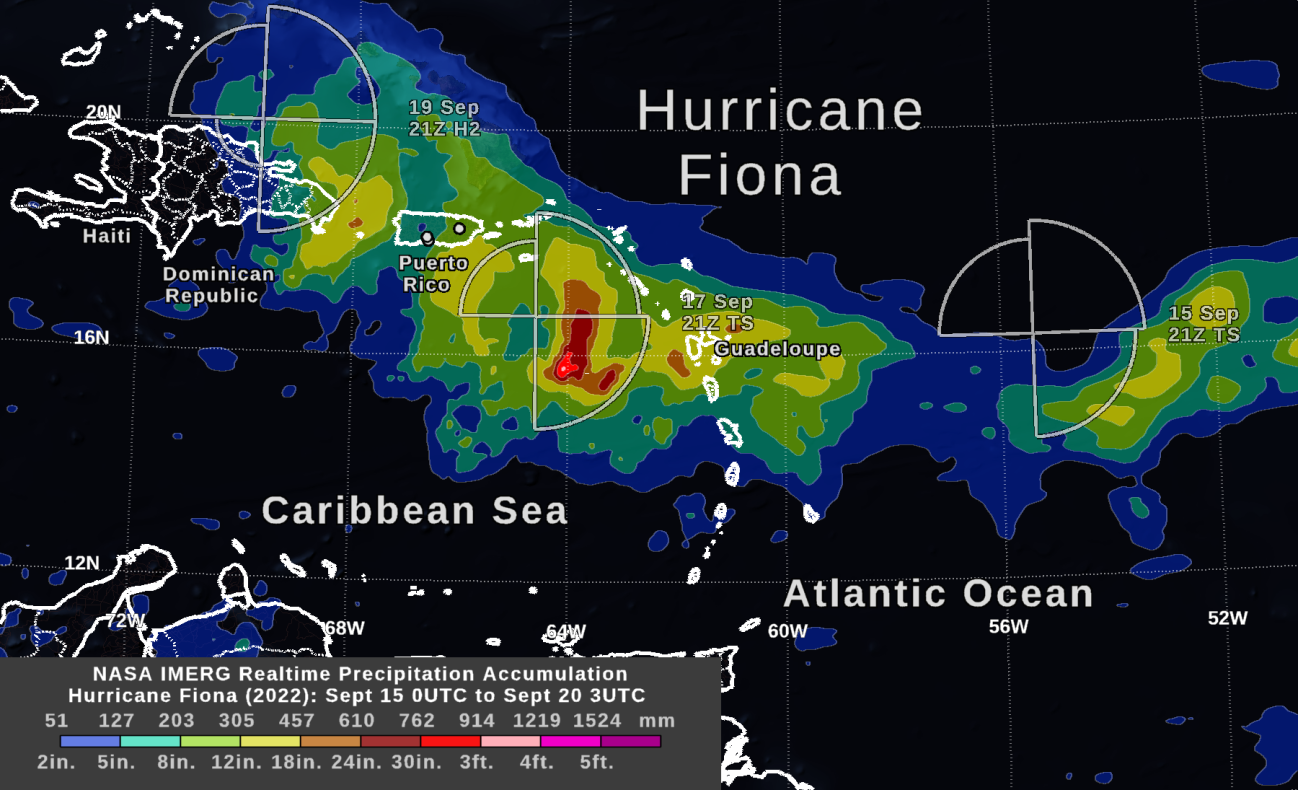 IMERG analysis of hurricane Fiona