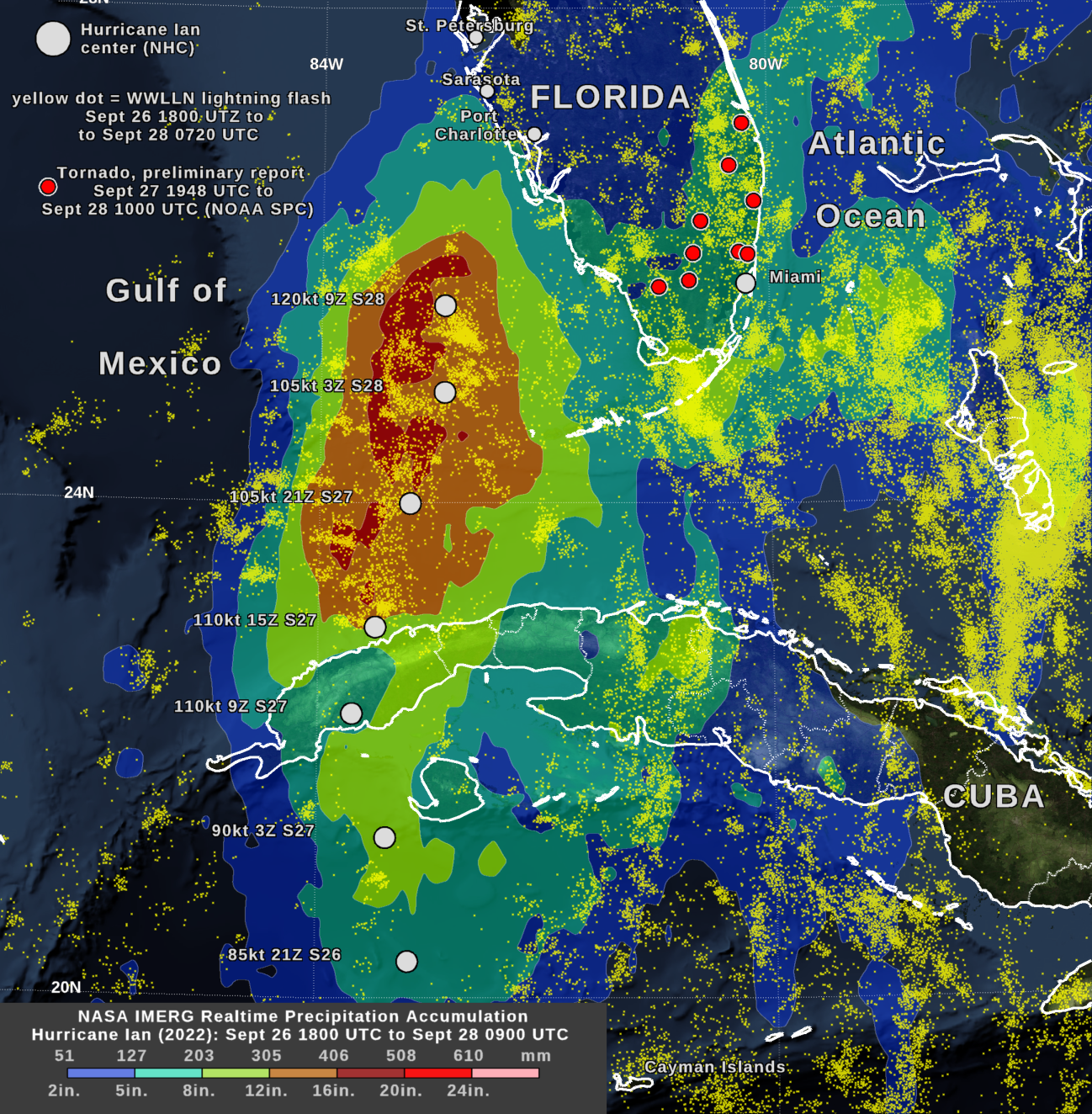 IMERG analysis of Hurricane Ian