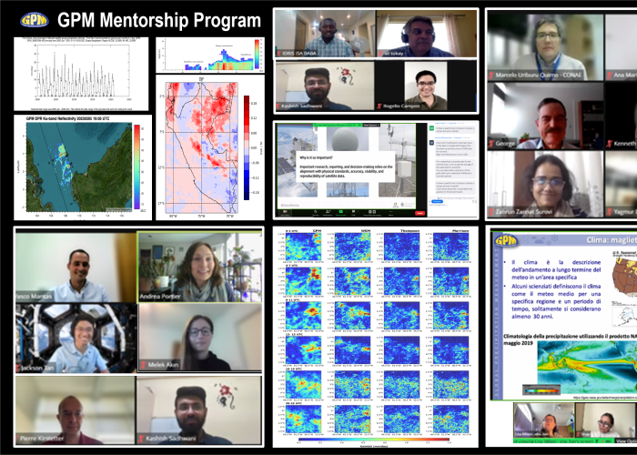 A collection of screenshots from the GPM Mentorship program
