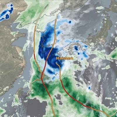IMERG Rainfall from Typhoons Bavi, Maysak and Haishen